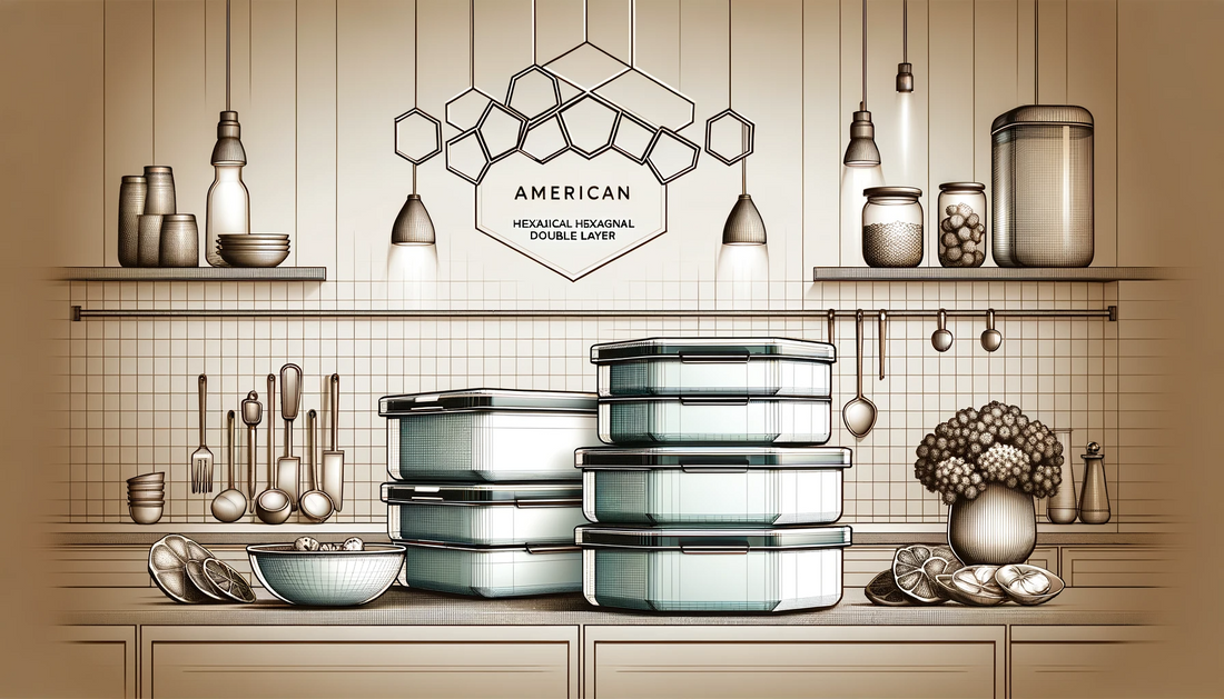 Redefining Food Storage: Discover the Elegance of Hexagonal Double Layer Containers!