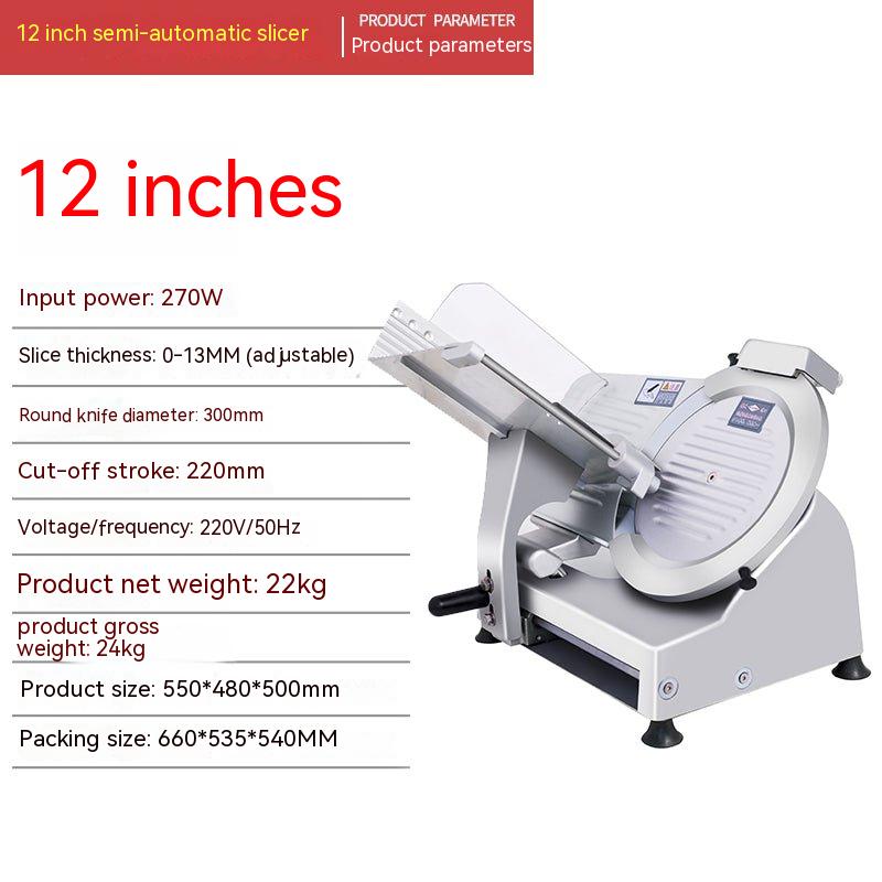12-inch commercial full-automatic lamb roll slicer frozen meat beef slices electric meat slicer meat slicer - CokMaster