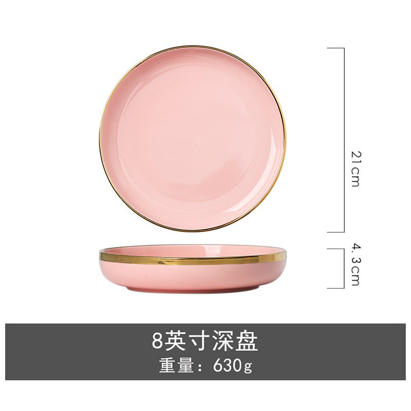 Ceramic Bowl household 2022 New Affordable Luxury Style Bowl single good-looking Rice Bowl plate tableware tableware plate set - CokMaster