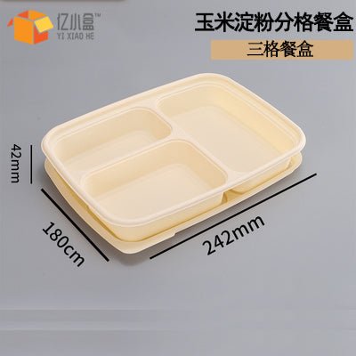 Disposable corn starch lunch box food grade environmentally friendly d –  CokMaster