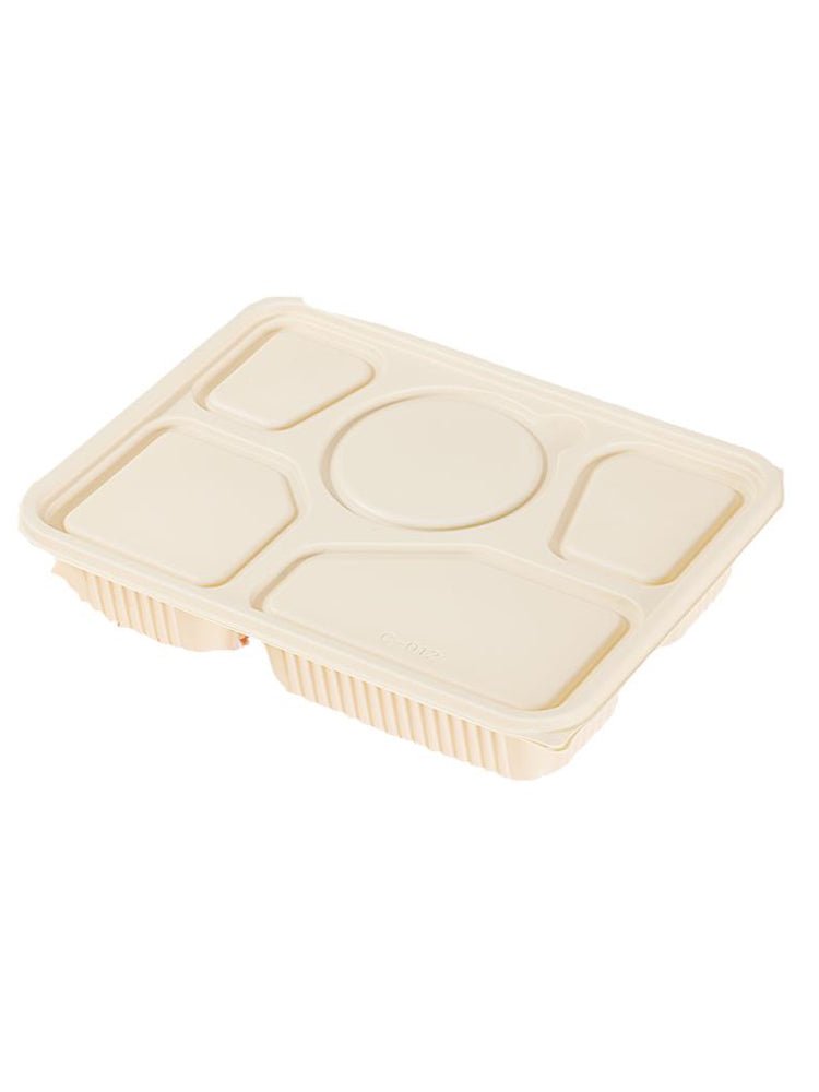 Disposable corn starch lunch box food grade environmentally friendly degradable divided lunch box microwave heating takeaway packing box - CokMaster