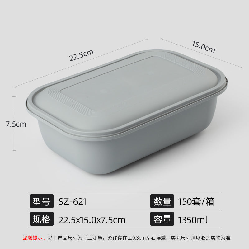 Disposable Lunch Box take-out box thickened with lid black to-go box e –  CokMaster