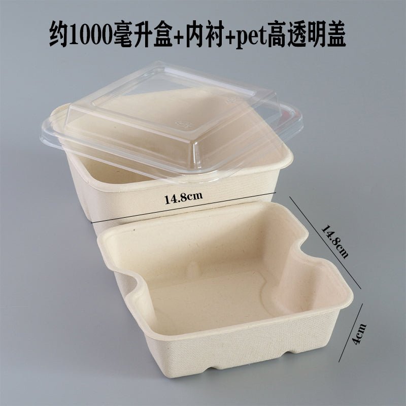 Biodegradable Bamboo Takeaway Take Out Fast Food Packaging Box