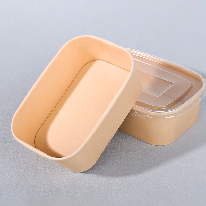 Environmental protection disposable lunch box lunch box square meters 750ml * 20 sets with lid camping picnic light food Bento to-go box - CokMaster