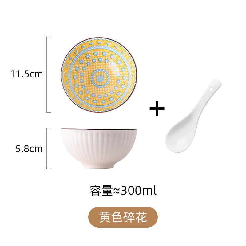 Good-looking Japanese style tableware ceramic dining rice bowl household particularly beautiful 2023 new bowl and dish set - CokMaster