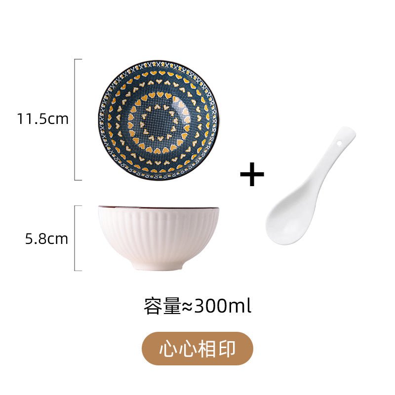 Good-looking Japanese style tableware ceramic dining rice bowl household particularly beautiful 2023 new bowl and dish set - CokMaster