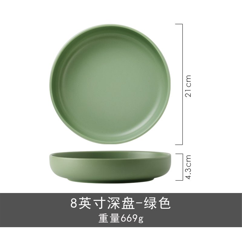 Japanese entry Lux bowl and dish set household combination housewarming tableware set simple modern ceramic rice bowl plate bowl and chopsticks - CokMaster