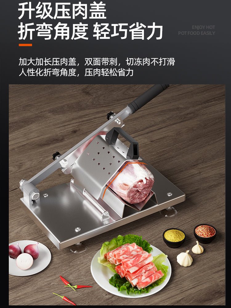 Lamb roll slicer household manual cutting rice cake knife frozen beef roll manual meat cutting commercial meat slicing marvelous meat cutting tool - CokMaster
