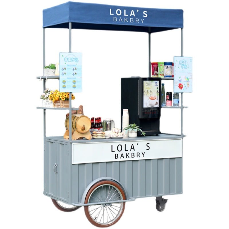 Outdoor scenic spot Internet celebrity sales pushcart camper water bar mobile coffee car barbecue cold drink takeaway food trailer cart - CokMaster